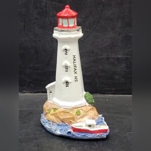 Halifax NS Lighthouse Mini Figurine Hand Painted Resin Canada Souvenir